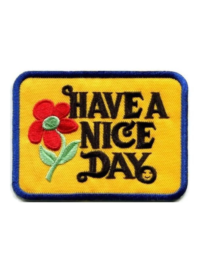 NIBEMINENT Have A Nice Day Embroidered Patch Multicolour