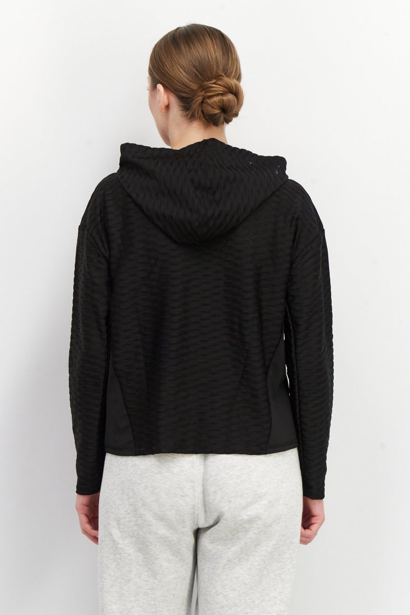 PUMA Women Sportswear Fit Long Sleeves Training Hooded Sweatshirt, Black  - Image 3