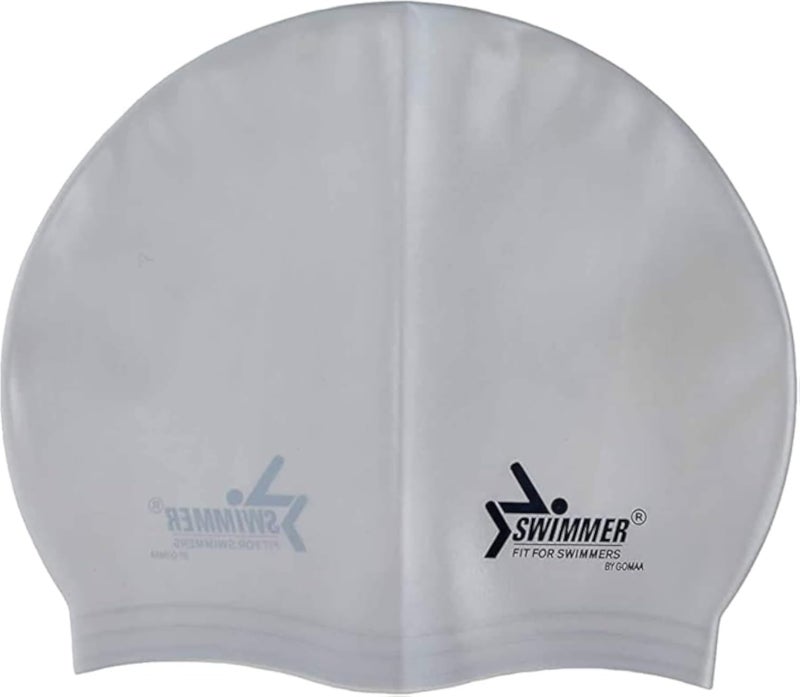 Swimmer Silicone Swimming Cap/Round/Multi Color &amp; Designs Swimmer Silicone Swimming Cap