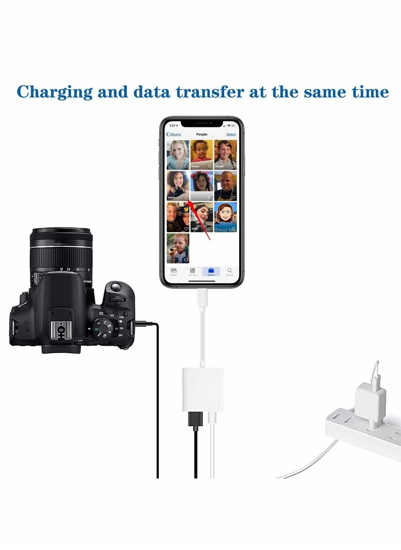 USB Camera Adapter for Apple Lightning to USB 3.0 OTG Cable Adapter for iPhone