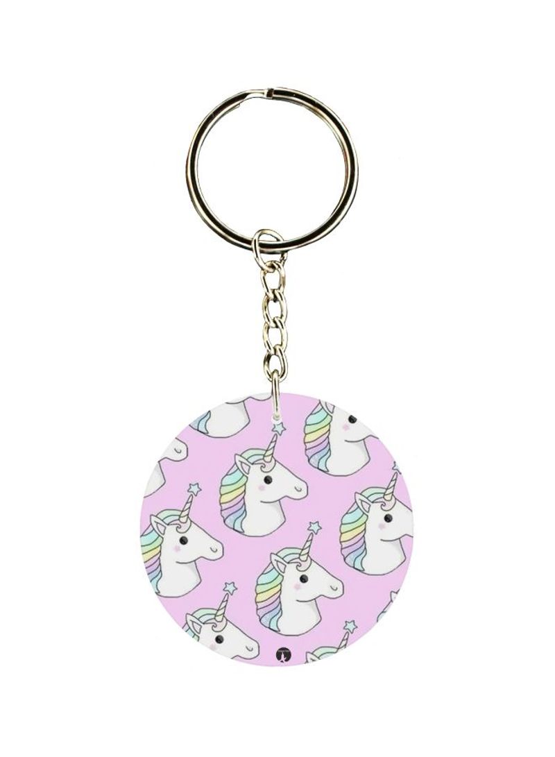 RKN Unicorn Printed Single Sided Keychain