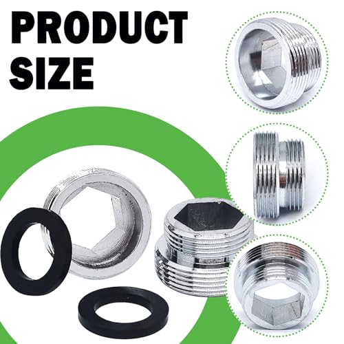 ZLYY Faucet Adapter Aerator For Water Purifier,18mm Male x 1mm To 22mm Male Connector,Faucet Adapter Brass Fitting,Tap Connector Aerator For Bathroom Kitchen(Silver,2pcs) - Image 5