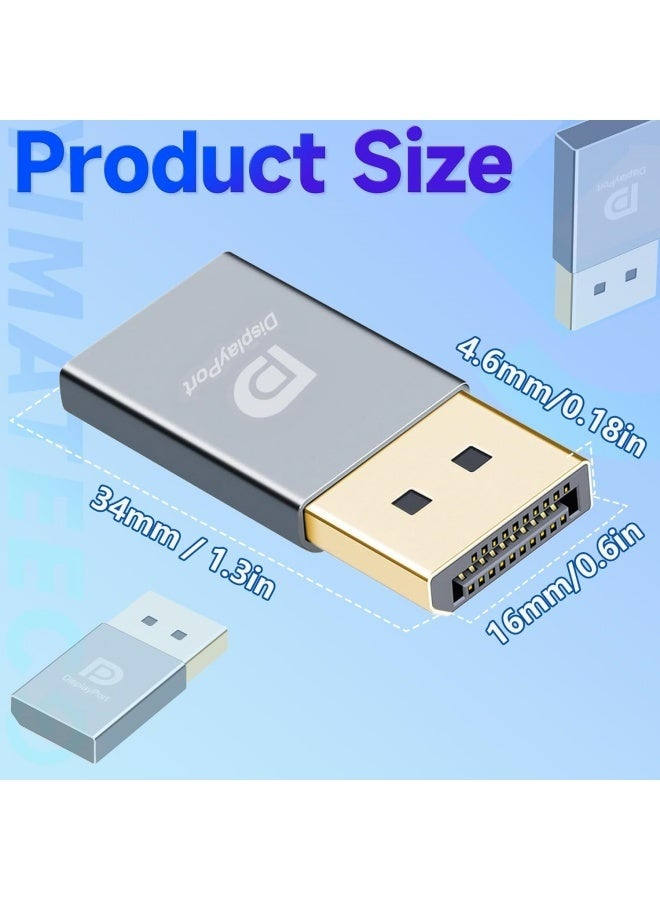 Flyview Displayport Dummy Plug EDID Emulator Virtual Display Adapter, 4K DP Dummy Plug Headless Ghost Adapter Supports up to 3840x2160 @60HZ, 1080P, 2 Pack, Grey - Image 2