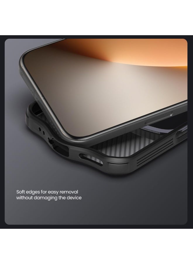 عام غطاء مغناطيسي متوافق مع هونور ماجيك 8 برو 5G، غطاء منزلق لحماية خصوصية عدسة الكاميرا، إطار ناعم من TPU مع زوايا صلبة من البولي كربونات وغطاء خلفي مضاد للصدمات. - Image 3