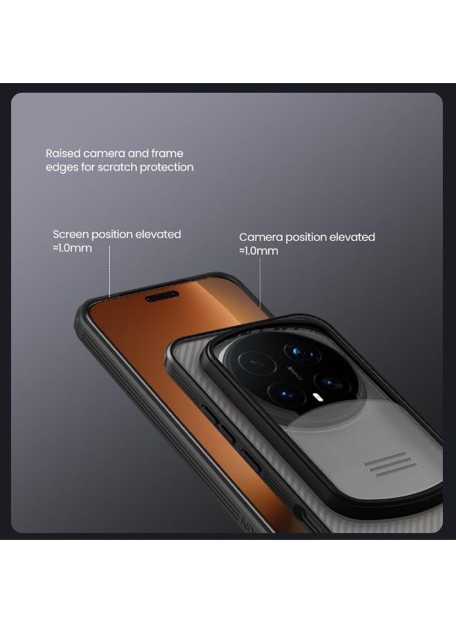 عام غطاء مغناطيسي متوافق مع هونور ماجيك 8 برو 5G، غطاء منزلق لحماية خصوصية عدسة الكاميرا، إطار ناعم من TPU مع زوايا صلبة من البولي كربونات وغطاء خلفي مضاد للصدمات. - Image 4