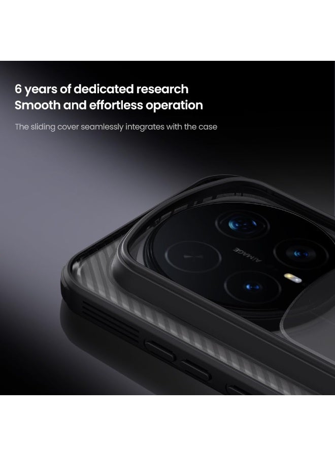 عام غطاء مغناطيسي متوافق مع هونور ماجيك 8 برو 5G، غطاء منزلق لحماية خصوصية عدسة الكاميرا، إطار ناعم من TPU مع زوايا صلبة من البولي كربونات وغطاء خلفي مضاد للصدمات. - Image 2