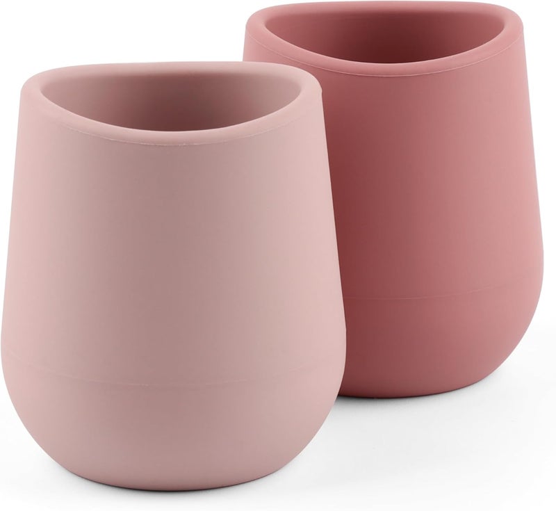 Mintlyfe Silicone Baby Cups for 612 Months Infants Silicone Tiny Cups Open Training Cup for Baby Led Weaning 2 Pack Color 1 - Image 1