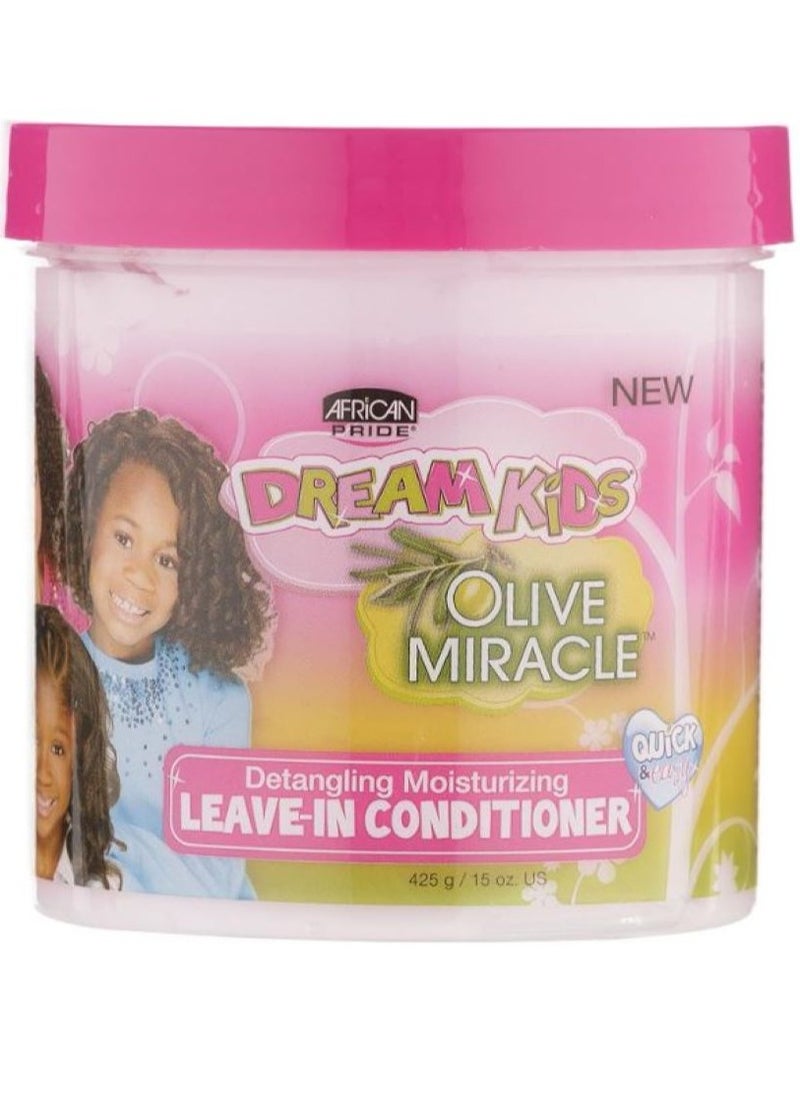 African Pride African Pride Dream Kids Leave-In Conditioner, Olive Miracle, 15 Oz  - Image 1