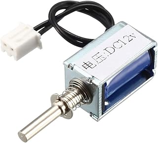 uxcell uxcell DC 12V 3mm/35g 4mm Push Pull Type Mini Solenoid Electromagnet, Open Frame, Linear Motion  - Image 1