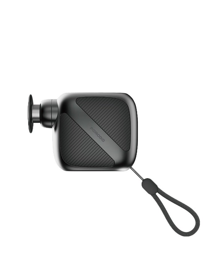 porodo Lifestyle Pocket Sized Muscle Relief Massager, Portable Pain Relief Massager with 3x Massage Heads / Up to 3200RPM Motor Speed / Timer Function / 4x Adjustable Speed Settings / USB-C Charging / Ergonomic Grip Design - Gray - Image 1