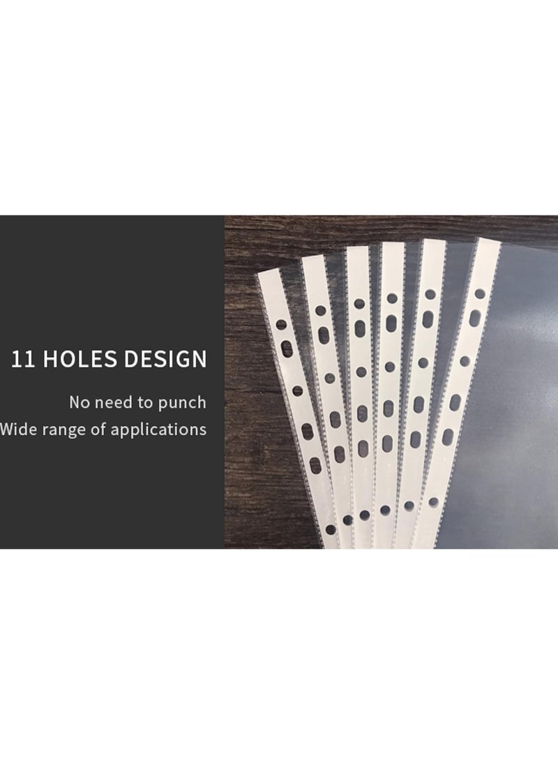 PARTNER - 100-Piece Transparent Reinforcement Punched Pockets 35 Micron Thickness - Image 1