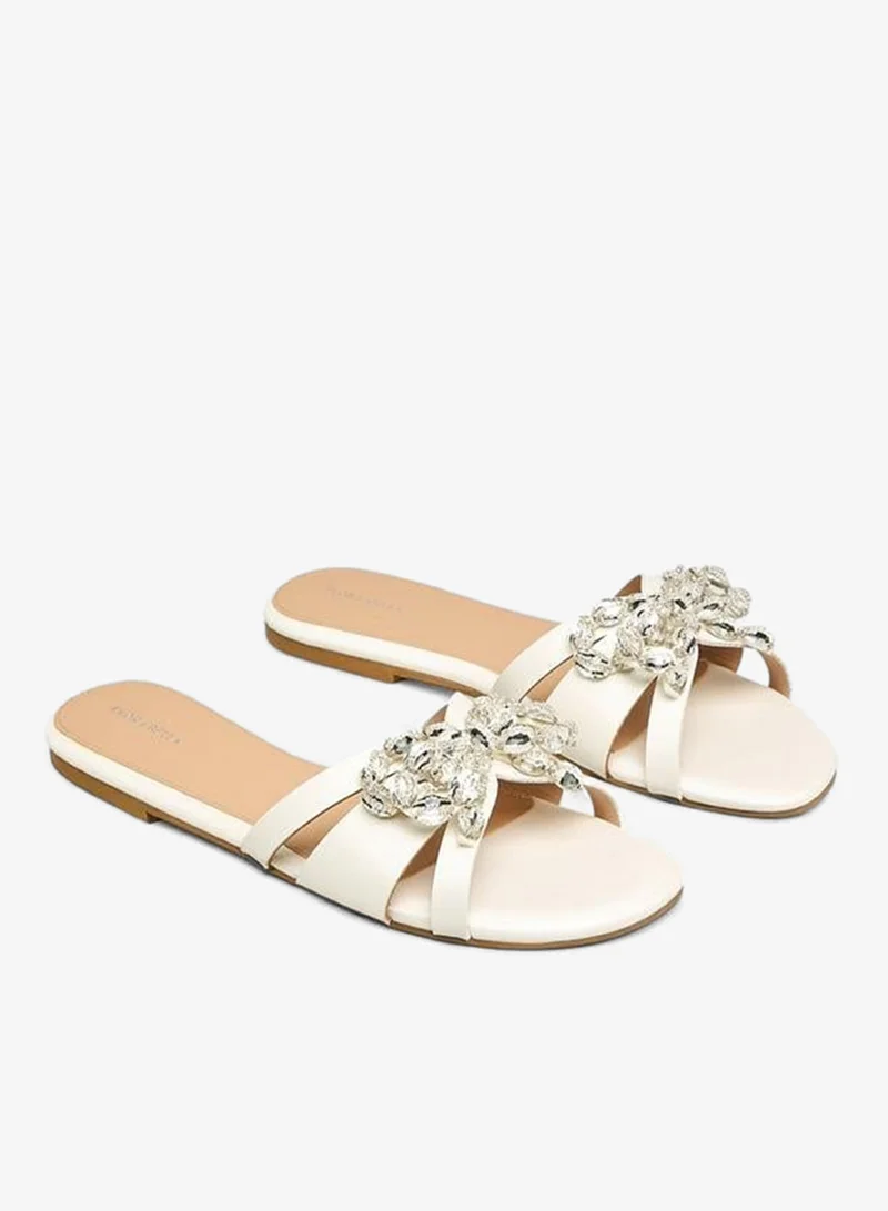 Flora Bella By Shoexpress Flora Bella Women Embellished Slip-On Flat Sandals