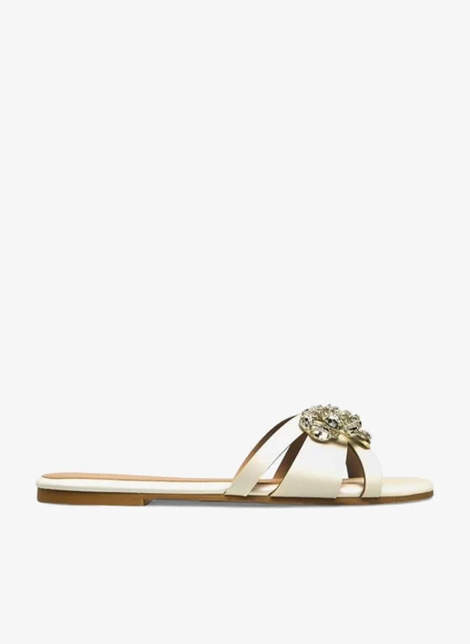 Flora Bella By Shoexpress Flora Bella Women Embellished Slip-On Flat Sandals