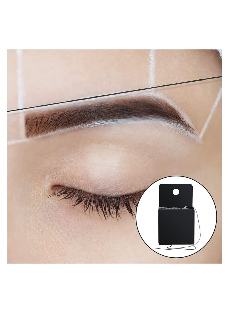 SYOSI - Eyebrow Mapping String, for Microblading Pre-Inked, 6 Pieces Microblading String for Brow Mapping, Measuring Tool for Mapping Eyebrow Marking Symmetrical, Eyebrow Thread  Brow Point Line Tool - Image 1