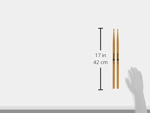 ProMark Forward Rebound 7A ActiveGrip Drumsticks, R7AAGC, Tacky Active Grip Finish, Clear Drum Sticks, Acorn Tip, Hickory Wood - 1 Pair - Image 3