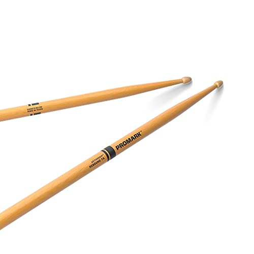 ProMark Forward Rebound 7A ActiveGrip Drumsticks, R7AAGC, Tacky Active Grip Finish, Clear Drum Sticks, Acorn Tip, Hickory Wood - 1 Pair - Image 1