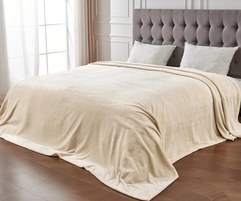 Edenleaf Big Oversized King Blanket, Extra Large Soft Blanket 120x120, California King Size for Whole Family, Bed, Sofa, Couch, Travel, Camping Khaki - Image 2