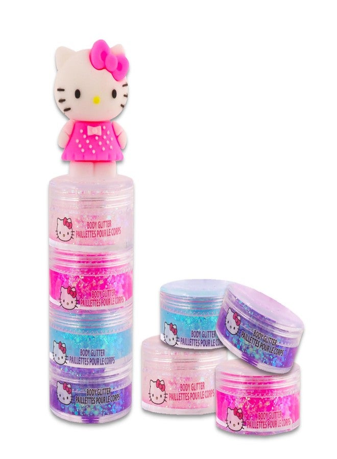 Hello Kitty Body Glitter Set - Bundle with 4 Body Glitter Colors for Costumes, Dress Up, Pretend Play, and More, Stickers | Hello Kitty Accessories - Image 3