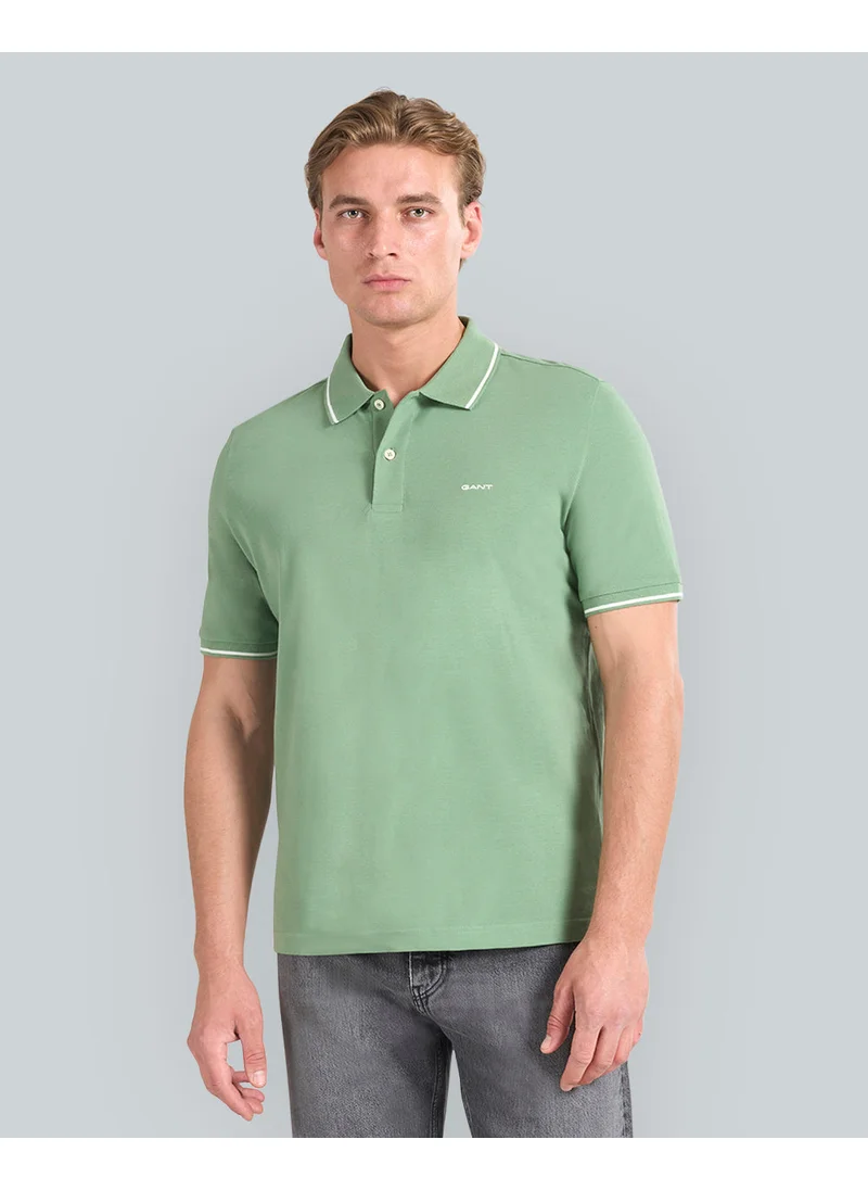 غانت Tipped Piqué Polo Shirt