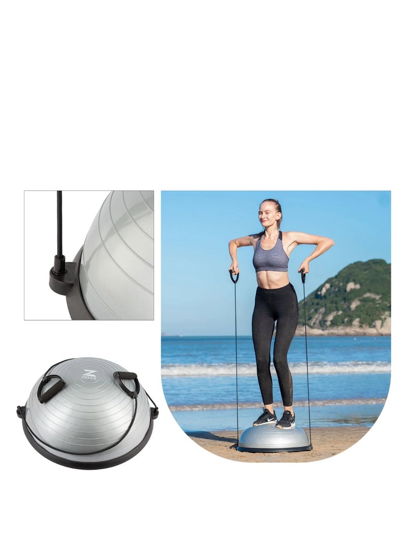 Spall Balance Ball Exercise Ball, Yoga Balance Trainer Thickened Stability, Half Ball with Resistant Band, Strength Exercise Fitness  - Image 3