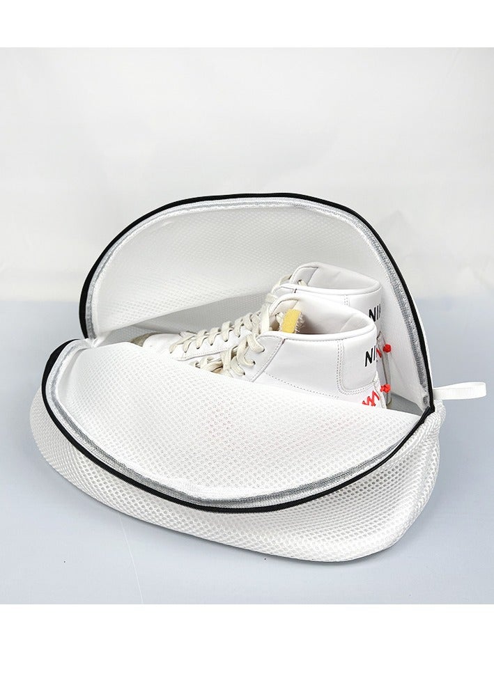 MJZ 3pcs Zipper Shoe Wash Bag Organizer Reusable Mesh Shoe Laundry Bags Travel Shoe Organization Bag Fit up to Men’s Size 12 for Sneakers, Trainers, Running Shoes (24CM*42CM) - Image 5