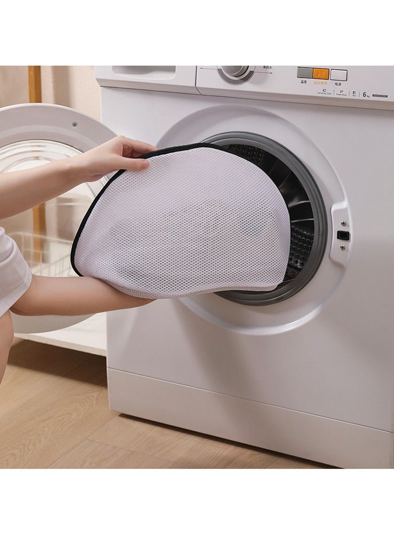 MJZ 3pcs Zipper Shoe Wash Bag Organizer Reusable Mesh Shoe Laundry Bags Travel Shoe Organization Bag Fit up to Men’s Size 12 for Sneakers, Trainers, Running Shoes (24CM*42CM) - Image 3