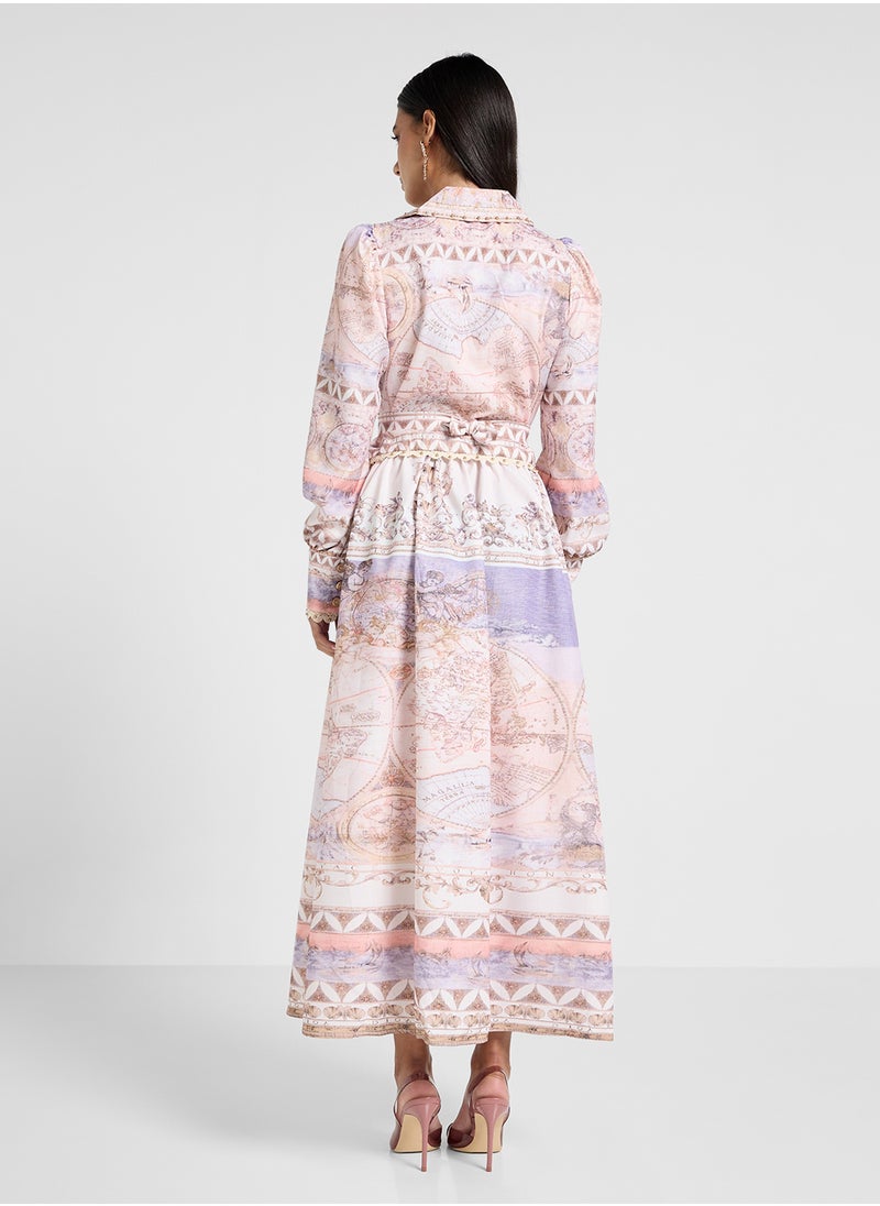 Khizana Floral Printed Top & Skirt Set  - Image 2