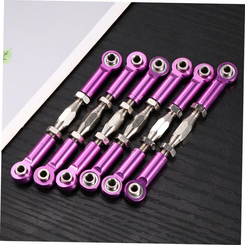 Purple Aluminum Turnbuckle Rod Linkages 6pcs For Rc Car Buggy Upgrade Metal Easy Install - Image 3