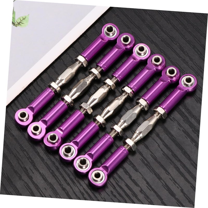 Purple Aluminum Turnbuckle Rod Linkages 6pcs For Rc Car Buggy Upgrade Metal Easy Install - Image 4