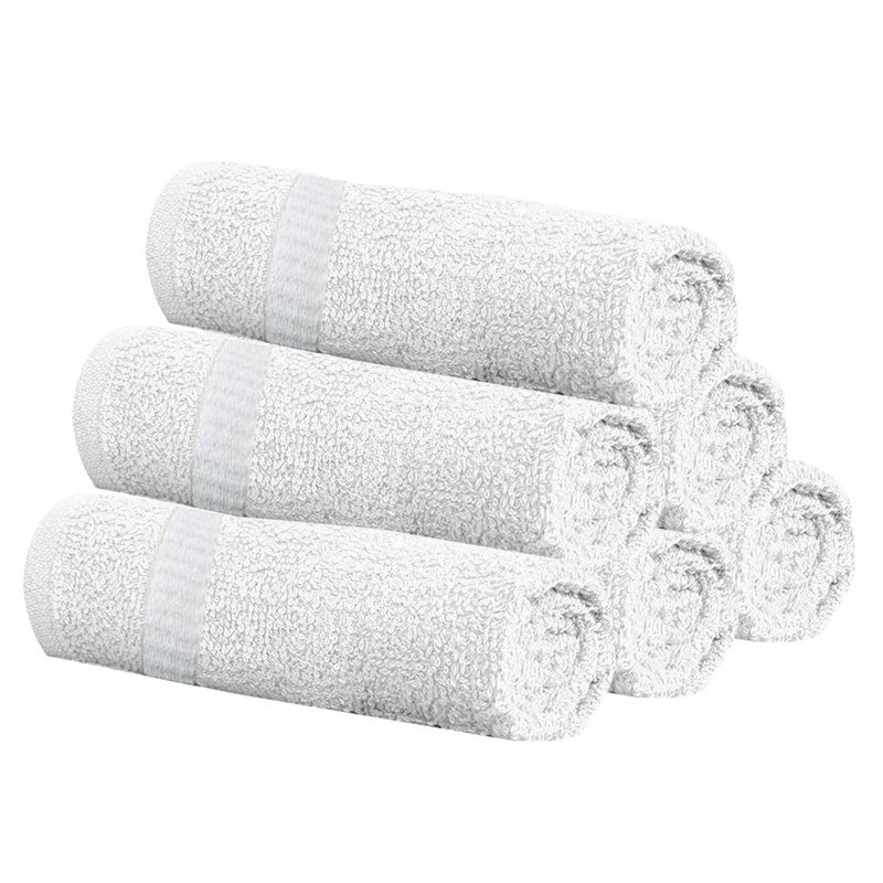 Kuber Industries Kuber Industries Cotton 400 GSM 6 Pieces Face Towel 14x21 Set White CTKTC8611  - Image 2