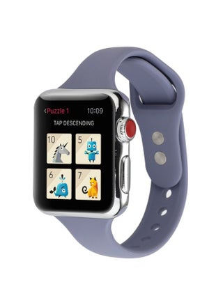 Replacement Strap For Apple Watch Series 8&7 41mm / SE 2&6&SE&5&4 40mm / 3&2&1 38mm Thin Silicone Double Buckle Watch Band Lavender Grey - pzsku/Z6F0CFB08B5E9875886C8Z/45/_/1714875551/51836c1b-9e39-4e5a-a8ef-caf82516675b