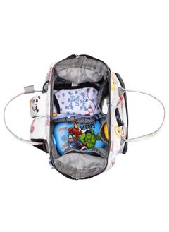 THE CLOWNFISH Baby On Board Series Multipurpose Diaper Bag;Backpack;Nappy Bag;Handbag;Maternity Bag With Bottle Organizer & Tissues Dispensing Pocket In Polyester (White Animal Print)  - Image 5