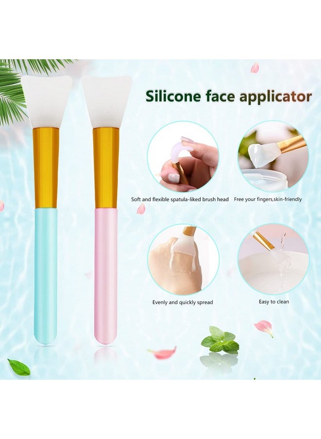 Namgznso 6 PCS Silicone Face Scrubber Brush Set, 2pcs Lip Scrub Brush, 2PCS Face Cleansing Brush Silicone Face Exfoliator Tool, 2pcs Facial Applicator Brush for Women Men  - Image 4