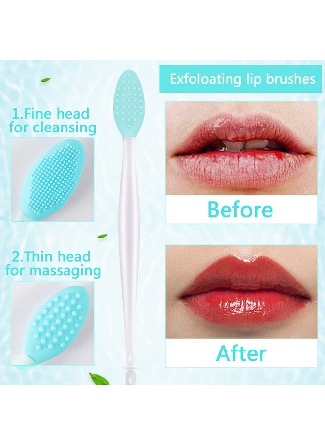 Namgznso 6 PCS Silicone Face Scrubber Brush Set, 2pcs Lip Scrub Brush, 2PCS Face Cleansing Brush Silicone Face Exfoliator Tool, 2pcs Facial Applicator Brush for Women Men  - Image 2