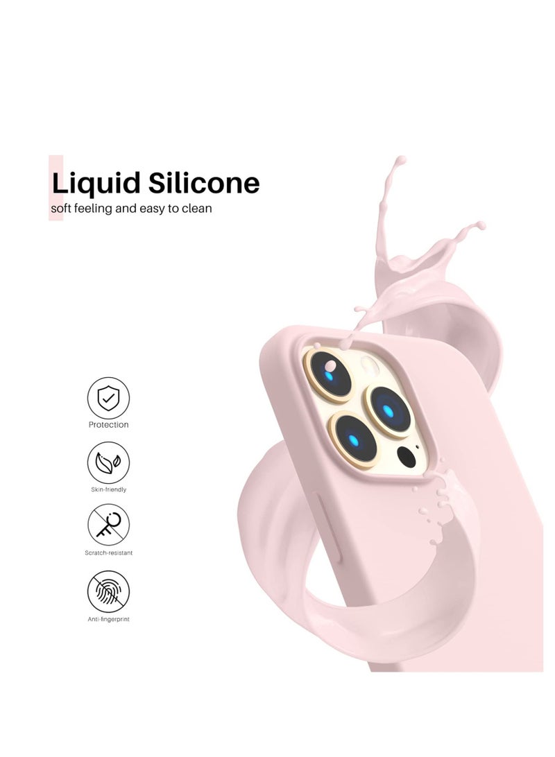 BORTONY iPhone 14 Pro Case 6.1 Slim Liquid Silicone 3 Layers Full Covered Soft Gel Rubber Case Cover inch - Image 2