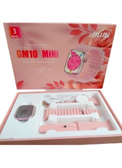 Mini GM10 Mini 36 mm HD Display Smart Watch with 3 Pair Strap Bracelet with Wireless Charger  - Image 1