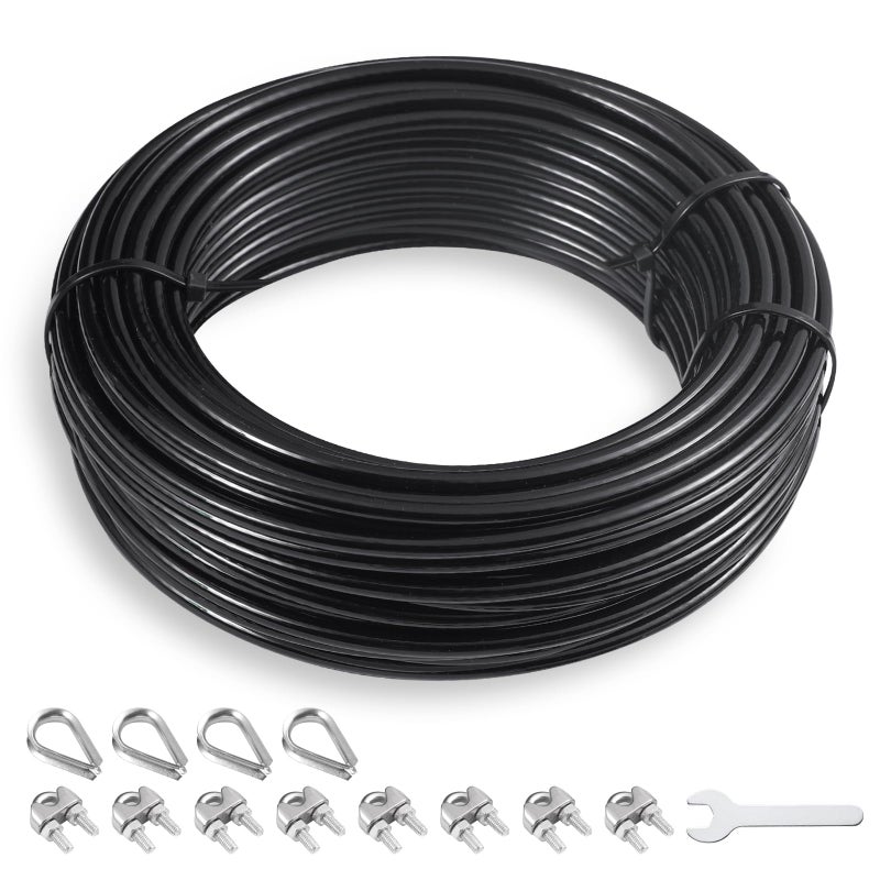 SERTT Replacement Cable for Pulley Cable Machine Pulley Cable for DIY Home Gym Wire Rope Length 328656984 Ft for Weight Lift Pulley System Gym Steel Cable Thick 5mm TPU Coated - Image 2
