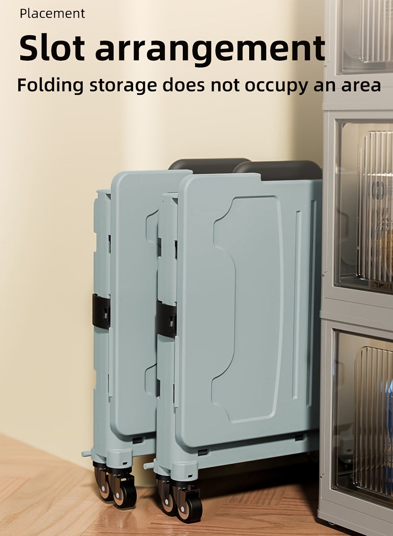 والالا عربة تسوق قابلة للطي مع عجلات تسلق السلالم، عربة بقالة قابلة للتعديل الارتفاع مع غطاء، عربة تخزين متعددة الوظائف، متينة وقوية، للبقالة والسفر والنزهات والتخييم والمكتب - Image 3