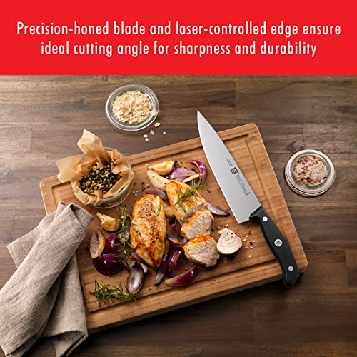 HENCKELS ZWILLING Gourmet 8-inch Chef’s Knife, Kitchen Knife, Black, Stainless Steel - Image 4