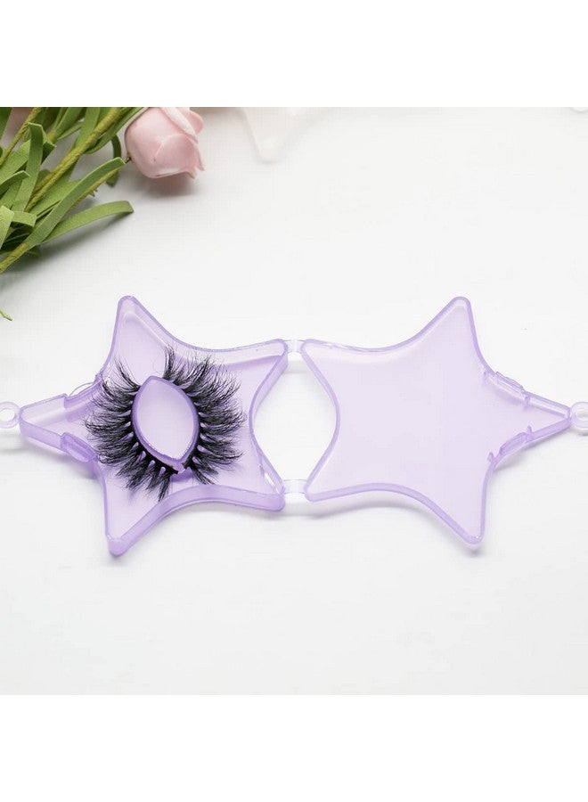 لوزين قطع من صناديق الرموش البلاستيكية الفارغة على شكل نجمة صندوق تخزين الرموش حقيبة سفر ثلاثية الأبعاد لتغليف الرموش الصناعية وصناديق الهدايا منظم للنساء والبنات لتخزين وتغليف الرموش 4 ألوان - Image 3