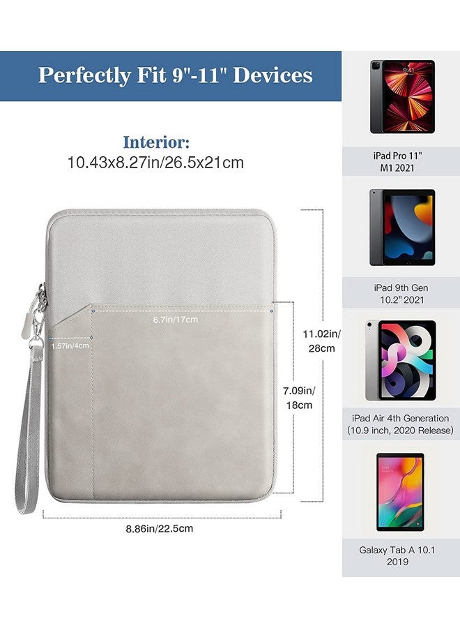ProElite Tablet Sleeve Case Cover for Upto 11.5 inch for iPad 10.2/Air 10.9/Pro 11/ Samsung/Lenovo/Galaxy Tab A9 Plus/S8/S9/Realme Pad/Honor Pad X9/Xiaomi Mi pad 6/Redmi Pad/Oneplus Pad, Light Grey - Image 2