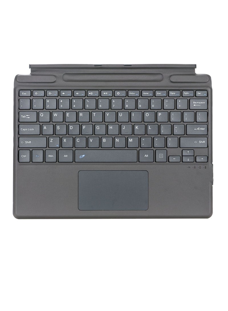 لوحة مفاتيح Surface Bluetooth، لوحة مفاتيح للكمبيوتر اللوحي مع فتحة للقلم، لوحة مفاتيح محمولة ومتينة بإضاءة خلفية مع لوحة لمس لأجهزة Surface Pro X و11 و10 و9 و8 (قطعة واحدة، رمادي غامق)
