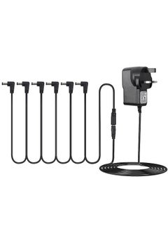 guitar effect pedal power supply adapter with 6 ways daisy chain cable power line right angle