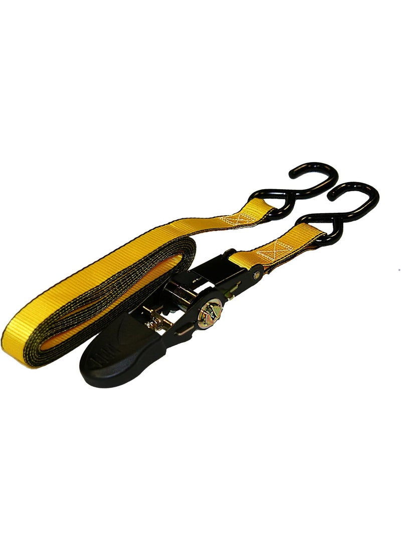 Everest Premium Ratchet Tie Down  4 PK  1 IN  10 FT  300 LBS Working Load  900 LBS Break Strength  Cambuckle Alternative  Cargo Straps Perfect for Moving Appliances Lawn Equipment and Motorcycles  - Image 3