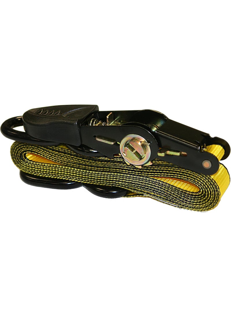 Everest Premium Ratchet Tie Down  4 PK  1 IN  10 FT  300 LBS Working Load  900 LBS Break Strength  Cambuckle Alternative  Cargo Straps Perfect for Moving Appliances Lawn Equipment and Motorcycles  - Image 4