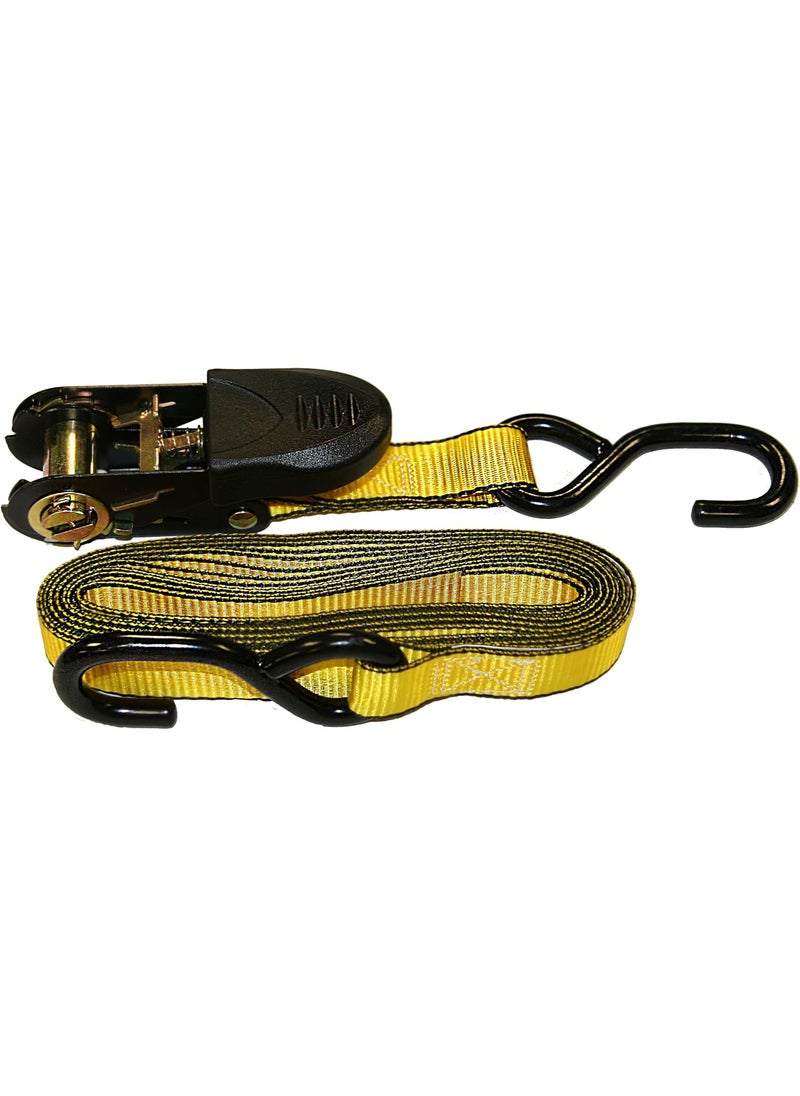 Everest Premium Ratchet Tie Down  4 PK  1 IN  10 FT  300 LBS Working Load  900 LBS Break Strength  Cambuckle Alternative  Cargo Straps Perfect for Moving Appliances Lawn Equipment and Motorcycles  - Image 2