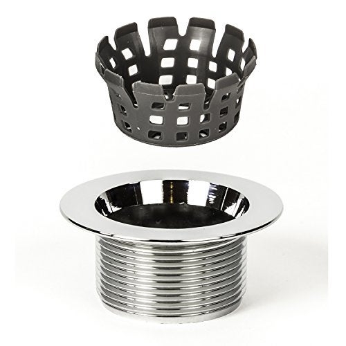 PermaFLOW PF WaterWorks Bathtub/Bath Tub Drain Shoe Insert/Strainer with Gasket - 3/8" Tap - 11.5 TPI - Free Hair Catche - Image 1
