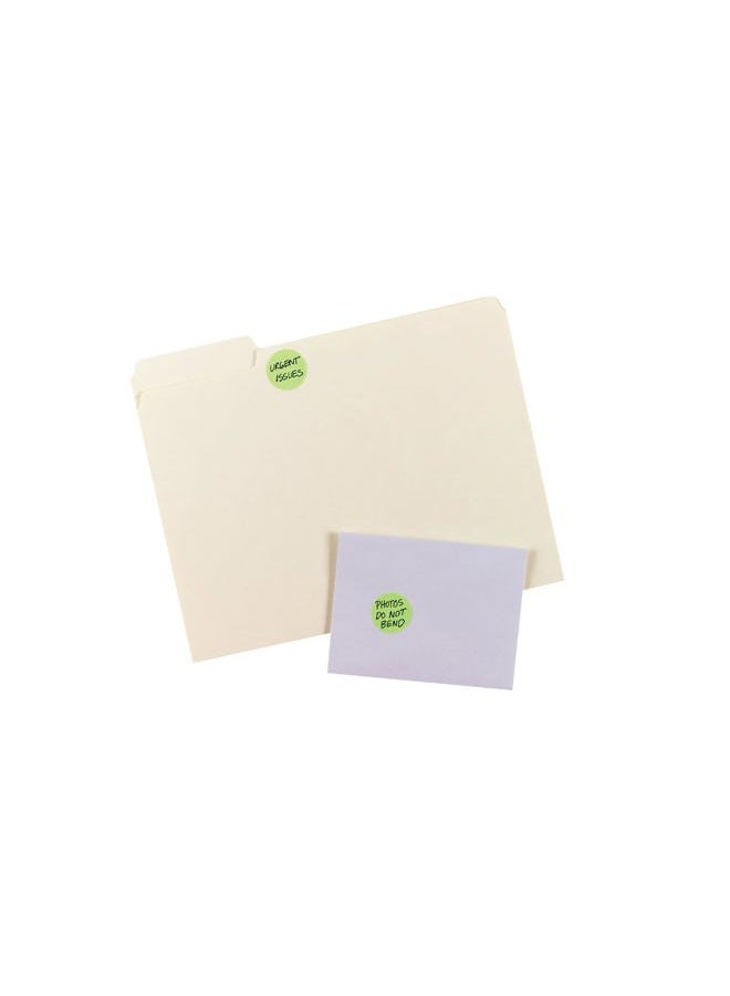 AVERY 5498 Removable Print or Write Color Coding Labels for Laser Printers, 1-1/4" Round - Neon Green (Pack of 400)  - Image 4