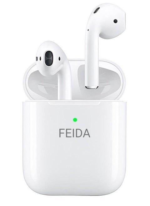 Ear Earphones Wireless Earbuds And Equipped With Anti-Fingerprint Silicon Case With Power Box Standard Version White