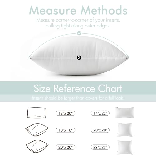 MIULEE Set of 2 Throw Pillow Inserts 18x18 Inches, Nowoven Decorative Pillow Inserts for Living Room - Image 5